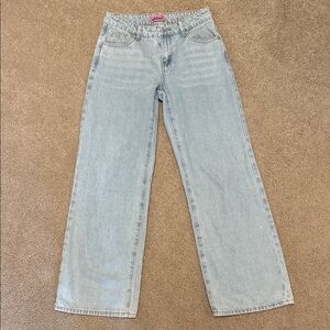 Edikted Sky Blue Straight Leg Jeans